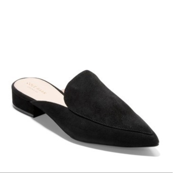 Cole Haan Shoes - Cole Haan Piper Black Suede Loafer Mule 8 NWOT